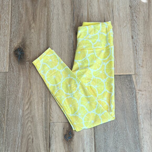 Wildfox Brushed Leggings in Lemon Slice Size S - Picture 4 of 5